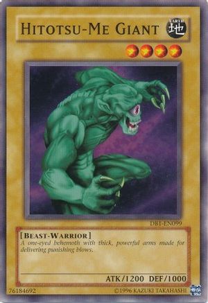 Hitotsu-Me Giant (DB1-EN099) - Dark Beginning 1 Unlimited Dark Beginning 1 Yugioh Single Squirtle Squad Card Shop.