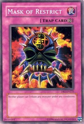 Mask of Restrict (DB1-EN221) - Dark Beginning 1 Unlimited Dark Beginning 1 Yugioh Single Squirtle Squad Card Shop.