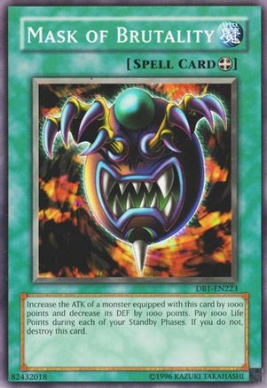 Mask of Brutality (DB1-EN223) - Dark Beginning 1 Unlimited Dark Beginning 1 Yugioh Single Squirtle Squad Card Shop.