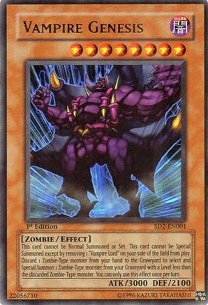 Vampire Genesis (SD2-EN001) - Structure Deck: Zombie Madness 1st Edition Structure Deck: Zombie Madness Yugioh Single Squirtle Squad Card Shop.