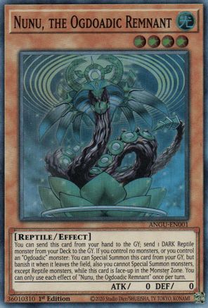 Nunu, the Ogdoadic Remnant (ANGU-EN001) - Ancient Guardians 1st Edition Ancient Guardians Yugioh Single Squirtle Squad Card Shop.