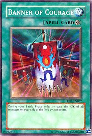Banner of Courage (DR1-EN037) - Dark Revelation Volume 1 Unlimited Dark Revelation Volume 1 Yugioh Single Squirtle Squad Card Shop.