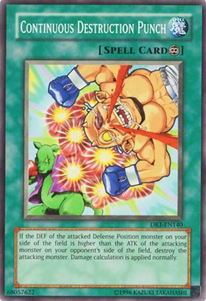 Continuous Destruction Punch (DR1-EN140) - Dark Revelation Volume 1 Unlimited Dark Revelation Volume 1 Yugioh Single Squirtle Squad Card Shop.