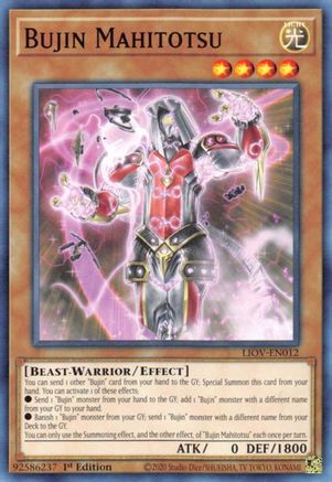 Bujin Mahitotsu (LIOV-EN012) - Lightning Overdrive 1st Edition Lightning Overdrive Yugioh Single Squirtle Squad Card Shop.