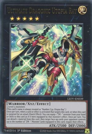 Ultimate Dragonic Utopia Ray (LIOV-EN039) - Lightning Overdrive 1st Edition Lightning Overdrive Yugioh Single Squirtle Squad Card Shop.