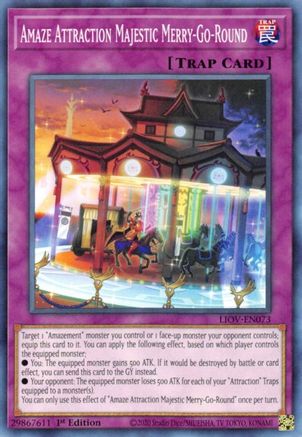 Amaze Attraction Majestic Merry-Go-Round (LIOV-EN073) - Lightning Overdrive 1st Edition Lightning Overdrive Yugioh Single Squirtle Squad Card Shop.