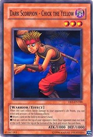 Dark Scorpion - Chick the Yellow (DR1-EN188) - Dark Revelation Volume 1 Unlimited Dark Revelation Volume 1 Yugioh Single Squirtle Squad Card Shop.
