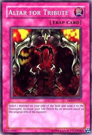 Altar for Tribute (DR1-EN257) - Dark Revelation Volume 1 Unlimited Dark Revelation Volume 1 Yugioh Single Squirtle Squad Card Shop.