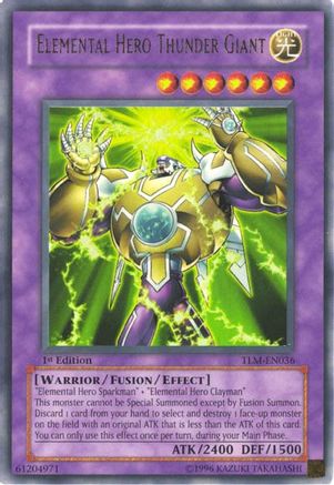 Elemental HERO Thunder Giant (TLM-EN036) - The Lost Millennium 1st Edition The Lost Millennium Yugioh Single Squirtle Squad Card Shop.