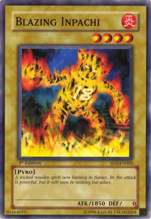 Blazing Inpachi (SD3-EN003) - Structure Deck: Blaze of Destruction 1st Edition Structure Deck: Blaze of Destruction Yugioh Single Squirtle Squad Card Shop.