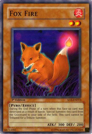 Fox Fire (SD3-EN013) - Structure Deck: Blaze of Destruction 1st Edition Structure Deck: Blaze of Destruction Yugioh Single Squirtle Squad Card Shop.