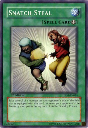Snatch Steal (SD3-EN014) - Structure Deck: Blaze of Destruction 1st Edition Structure Deck: Blaze of Destruction Yugioh Single Squirtle Squad Card Shop.