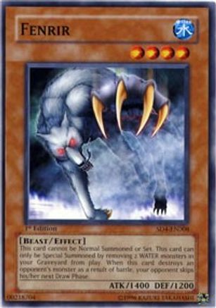 Fenrir (SD4-EN008) - Structure Deck: Fury from the Deep 1st Edition Structure Deck: Fury from the Deep Yugioh Single Squirtle Squad Card Shop.