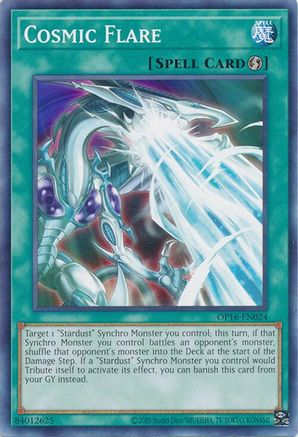 Cosmic Flare (OP16-EN024) - OTS Tournament Pack 16 Unlimited OTS Tournament Pack 16 Yugioh Single Squirtle Squad Card Shop.
