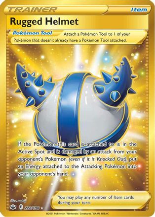 Rugged Helmet (Secret) 228 - Holofoil SWSH06 Chilling Reign - Secret Rare SWSH06: Chilling Reign Pokemon Single Squirtle Squad Card Shop.