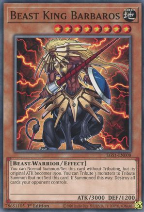 Beast King Barbaros (EGS1-EN008) - Egyptian God Deck: Slifer the Sky Dragon 1st Edition Egyptian God Deck: Slifer the Sky Dragon Yugioh Single Squirtle Squad Card Shop.