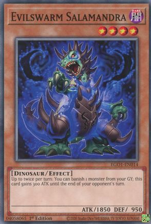 Evilswarm Salamandra (EGO1-EN014) - Egyptian God Deck: Obelisk the Tormentor Unlimited Egyptian God Deck: Obelisk the Tormentor Yugioh Single Squirtle Squad Card Shop.