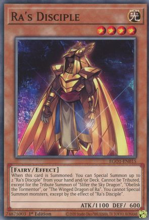 Ra's Disciple (EGO1-EN015) - Egyptian God Deck: Obelisk the Tormentor 1st Edition Egyptian God Deck: Obelisk the Tormentor Yugioh Single Squirtle Squad Card Shop.