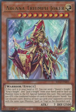 Arcana Triumph Joker (KICO-EN001) - King's Court 1st Edition King's Court Yugioh Single Squirtle Squad Card Shop.