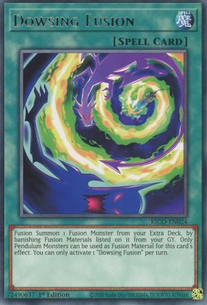 Dowsing Fusion (KICO-EN024) - King's Court 1st Edition King's Court Yugioh Single Squirtle Squad Card Shop.