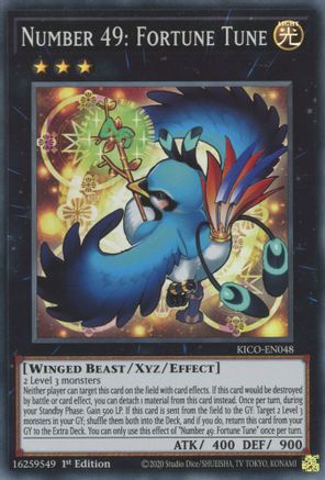Number 49: Fortune Tune (KICO-EN048) - King's Court 1st Edition King's Court Yugioh Single Squirtle Squad Card Shop.