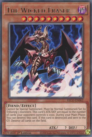 The Wicked Eraser (KICO-EN062) - King's Court 1st Edition King's Court Yugioh Single Squirtle Squad Card Shop.