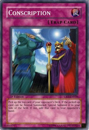 Conscription (CRV-EN058) - Cybernetic Revolution 1st Edition Cybernetic Revolution Yugioh Single Squirtle Squad Card Shop.