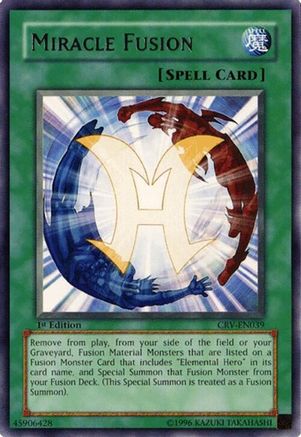 Miracle Fusion (CRV-EN039) - Cybernetic Revolution 1st Edition Cybernetic Revolution Yugioh Single Squirtle Squad Card Shop.