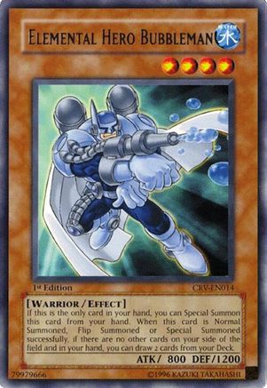 Elemental Hero Bubbleman (CRV-EN014) - Cybernetic Revolution Unlimited Cybernetic Revolution Yugioh Single Squirtle Squad Card Shop.