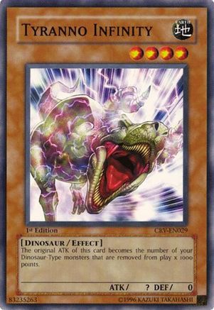 Tyranno Infinity (CRV-EN029) - Cybernetic Revolution 1st Edition Cybernetic Revolution Yugioh Single Squirtle Squad Card Shop.