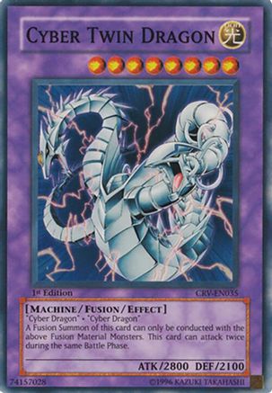 Cyber Twin Dragon (CRV-EN035) - Cybernetic Revolution 1st Edition Cybernetic Revolution Yugioh Single Squirtle Squad Card Shop.