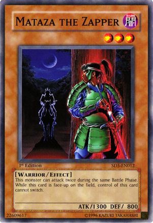 Mataza the Zapper (SD5-EN012) - Structure Deck: Warrior's Triumph 1st Edition Structure Deck: Warrior's Triumph Yugioh Single Squirtle Squad Card Shop.