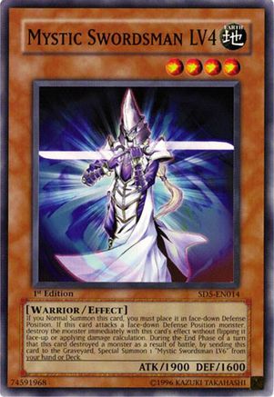 Mystic Swordsman LV4 (SD5-EN014) - Structure Deck: Warrior's Triumph 1st Edition Structure Deck: Warrior's Triumph Yugioh Single Squirtle Squad Card Shop.