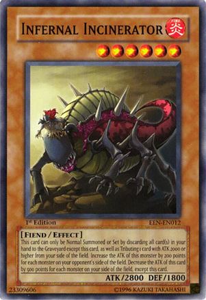 Infernal Incinerator (EEN-EN012) - Elemental Energy 1st Edition Elemental Energy Yugioh Single Squirtle Squad Card Shop.