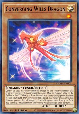 Converging Wills Dragon (DAMA-EN001) - Dawn of Majesty 1st Edition Dawn of Majesty Yugioh Single Squirtle Squad Card Shop.