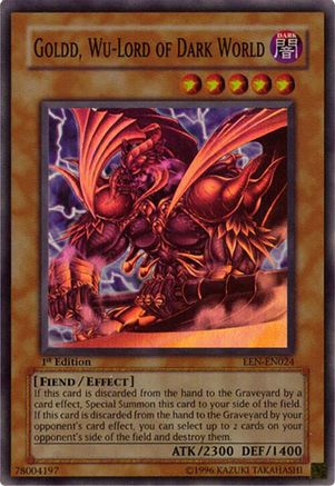 Goldd, Wu-Lord of Dark World (EEN-EN024) - Elemental Energy 1st Edition Elemental Energy Yugioh Single Squirtle Squad Card Shop.
