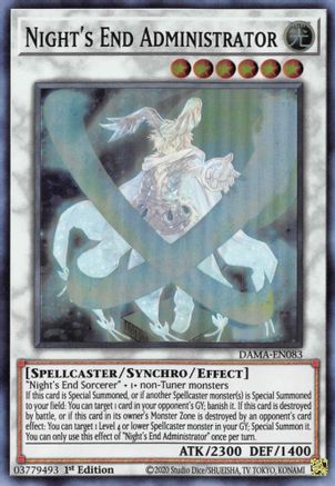 Night's End Administrator (DAMA-EN083) - Dawn of Majesty 1st Edition Dawn of Majesty Yugioh Single Squirtle Squad Card Shop.
