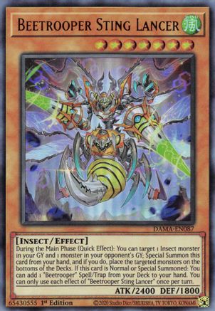 Beetrooper Sting Lancer (DAMA-EN087) - Dawn of Majesty 1st Edition Dawn of Majesty Yugioh Single Squirtle Squad Card Shop.