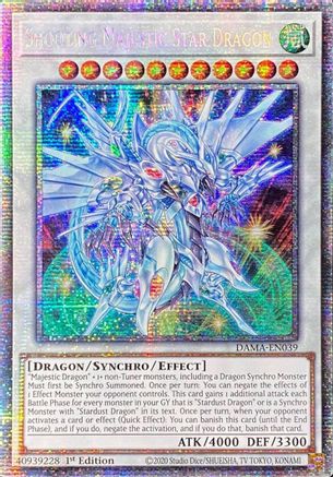 Shooting Majestic Star Dragon (Starlight Rare) (DAMA-EN039) - Dawn of Majesty 1st Edition Dawn of Majesty Yugioh Single Squirtle Squad Card Shop.