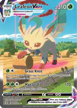 Leafeon VMAX (Alternate Art Secret) 205/203 - Holofoil SWSH07 Evolving Skies - Secret Rare SWSH07: Evolving Skies Pokemon Single Squirtle Squad Card Shop.