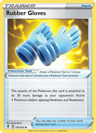 Rubber Gloves 156 - Reverse Holofoil SWSH07 Evolving Skies - Uncommon SWSH07: Evolving Skies Pokemon Single Squirtle Squad Card Shop.