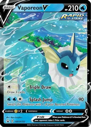 Vaporeon V SWSH150 - Holofoil SWSH Sword & Shield Promo Cards - Promo