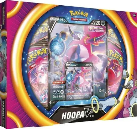 Hoopa V Box SWSH08: Fusion Strike Pokemon Sealed Squirtle Squad Card Shop.