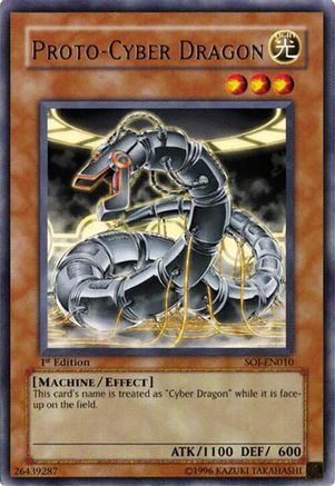 Proto-Cyber Dragon (SOI-EN010) - Shadow of Infinity 1st Edition Shadow of Infinity Yugioh Single Squirtle Squad Card Shop.