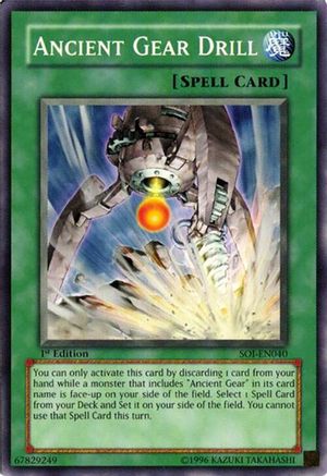 Ancient Gear Drill (SOI-EN040) - Shadow of Infinity Unlimited Shadow of Infinity Yugioh Single Squirtle Squad Card Shop.