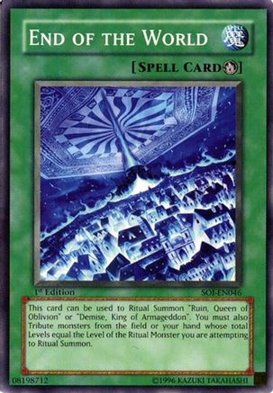 End of the World (SOI-EN046) - Shadow of Infinity Unlimited Shadow of Infinity Yugioh Single Squirtle Squad Card Shop.
