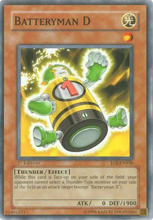 Batteryman D (EOJ-EN030) - Enemy of Justice Unlimited Enemy of Justice Yugioh Single Squirtle Squad Card Shop.