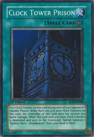 Clock Tower Prison (EOJ-EN048) - Enemy of Justice 1st Edition Enemy of Justice Yugioh Single Squirtle Squad Card Shop.