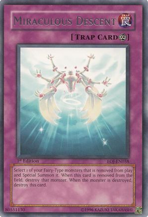 Miraculous Descent (EOJ-EN058) - Enemy of Justice Unlimited Enemy of Justice Yugioh Single Squirtle Squad Card Shop.
