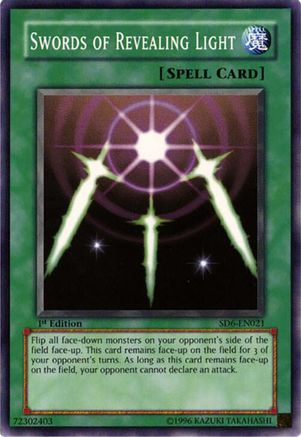Swords of Revealing Light (SD6-EN021) - Structure Deck: Spellcaster's Judgment Unlimited Structure Deck: Spellcaster's Judgment Yugioh Single Squirtle Squad Card Shop.